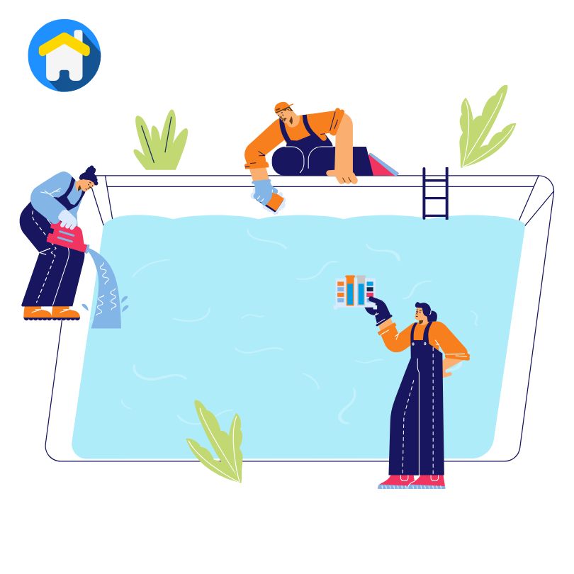 تنظيف المسابح